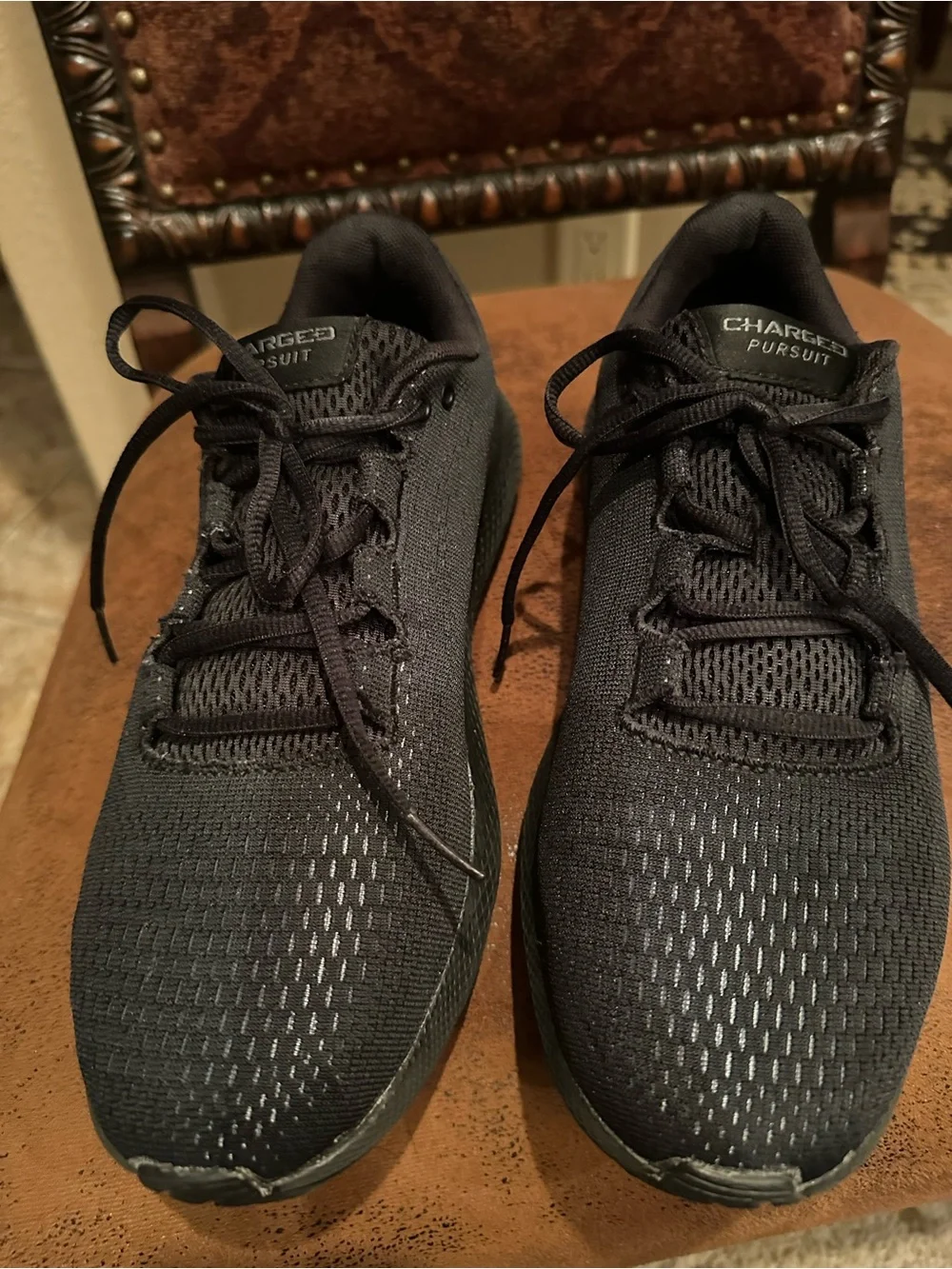 Under Armour Men's Charged Pursuit 2 Triple Black Running Shoes - Size 9.5